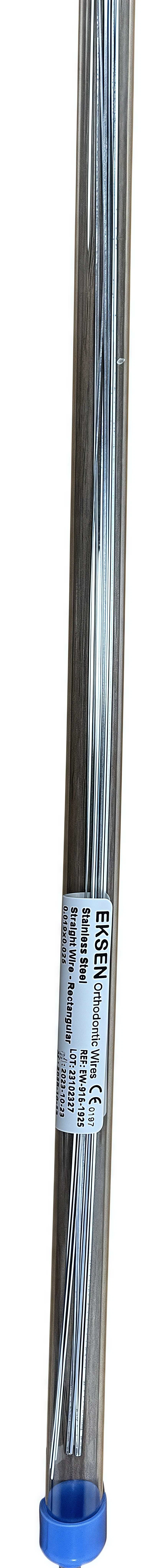 Zanglamaydigan po'latdagi tekis uzunlikdagi simlar